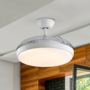 Plafonnier LED Ventilateur avec telecommande – Image 2